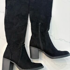 SGR (Sugar Shoes) Black Heeled Boots for Women